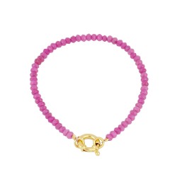 Pulsera de Calcedonia Fucsia | Plata de Ley | Joyería Elegante