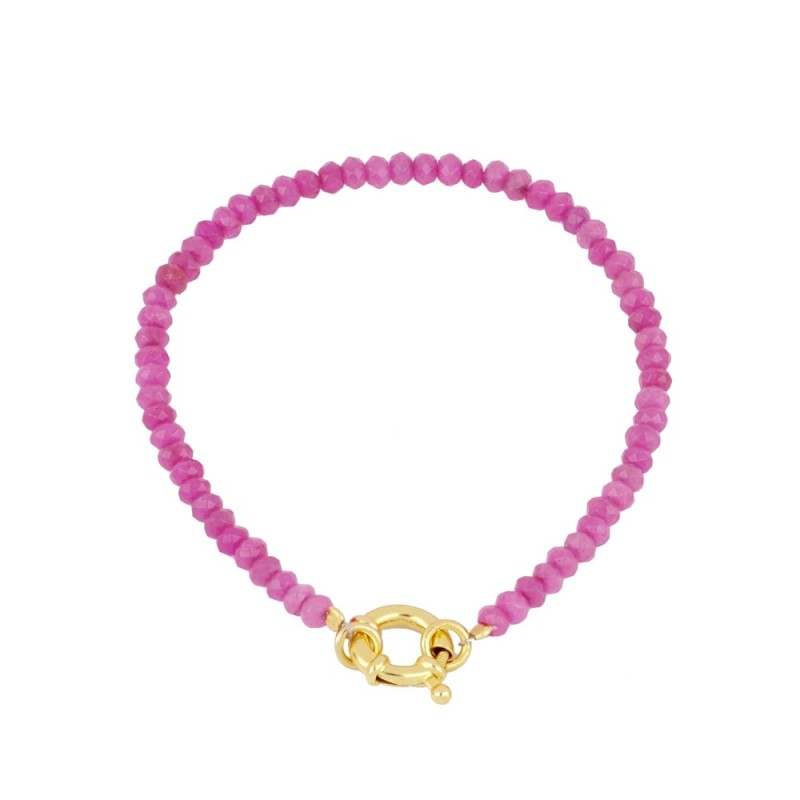 Pulsera de Calcedonia Fucsia | Plata de Ley | Joyería Elegante Pulsera de Calcedonia Fucsia | Plata de Ley | Joyería Elegante