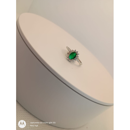 Anillo de Plata 925 con Circonitas y Rubí – Elegancia Italiana